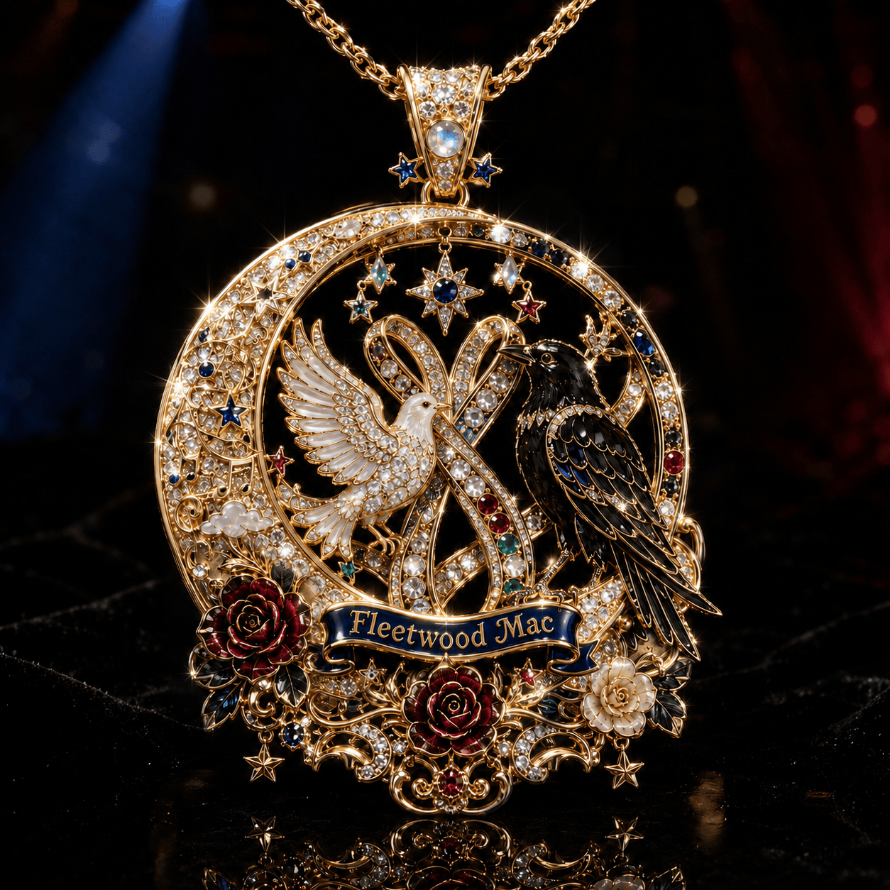 FLM Solid Gold Chain with Diamond Pendant PDL