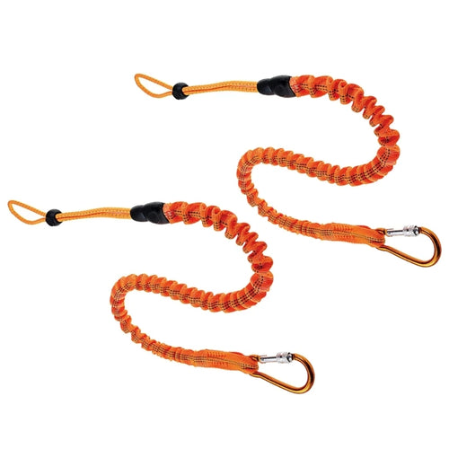 2pcs Nylon Bungee Tether Tool Lanyard With Screw Locking Carabiner Anti-Falling Safety Rope Durable Tool Lanyard